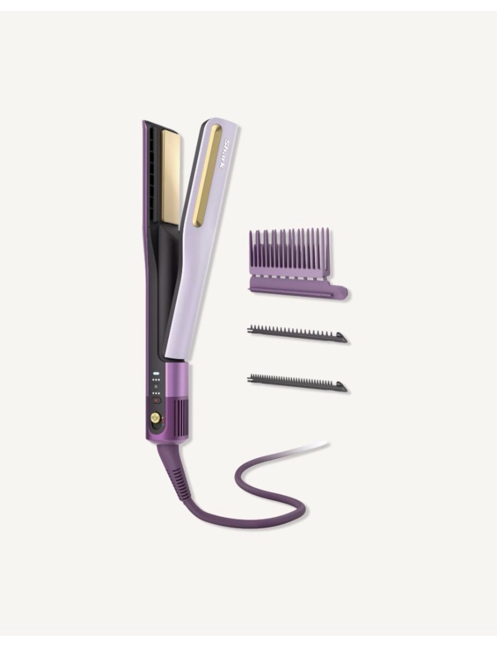 Purple Men's Hair Straightener & Styler with Attachments - Unbranded